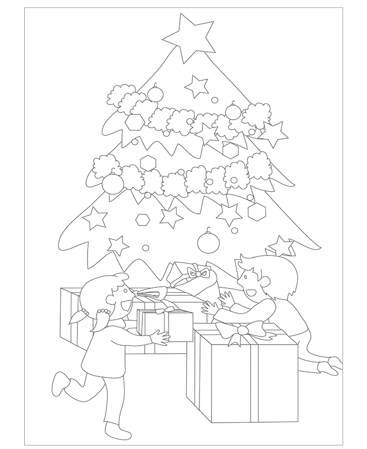 Coloring illustration (Christmas)